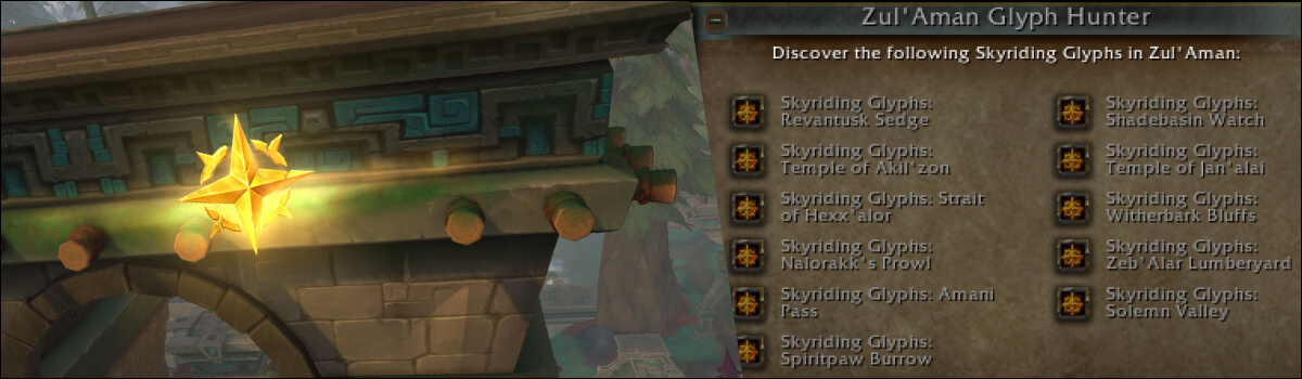 Zul’Aman Skyriding Glyph Locations